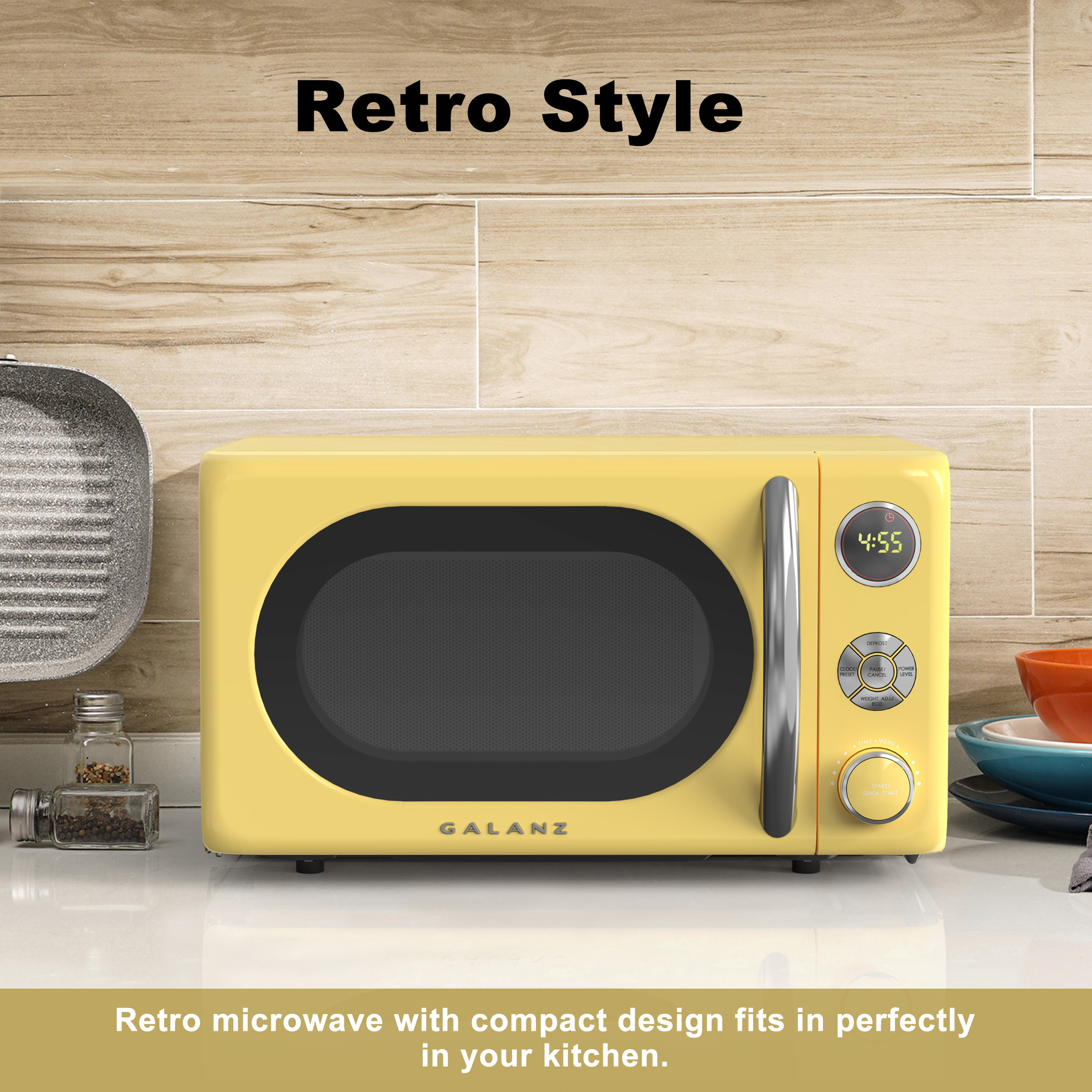 Galanz 0.7 cu. ft. Retro Microwave Oven - Vintage Style, Modern Convenience